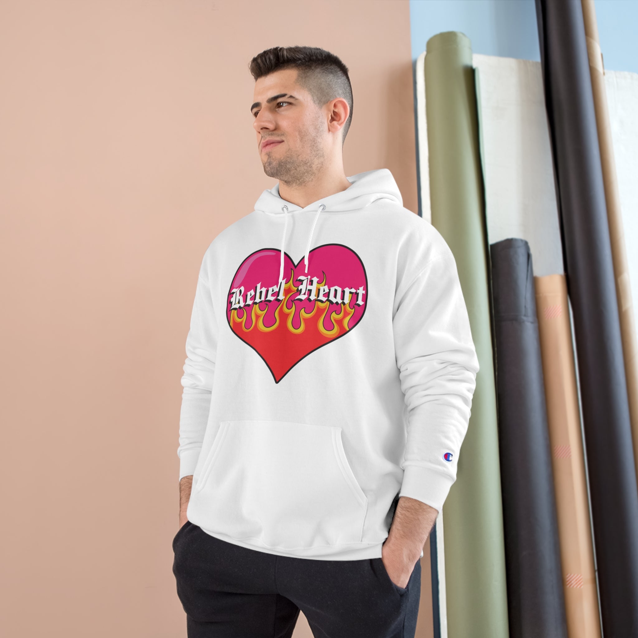 Retro Hipster Rebel Champion Hoodie